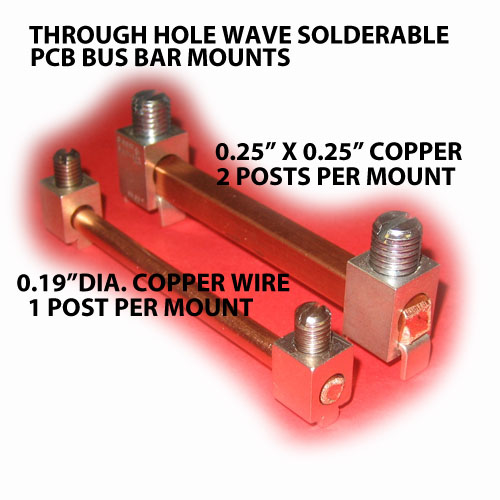 Through The hole PCB Wave solderable Bus Bar Mounts 