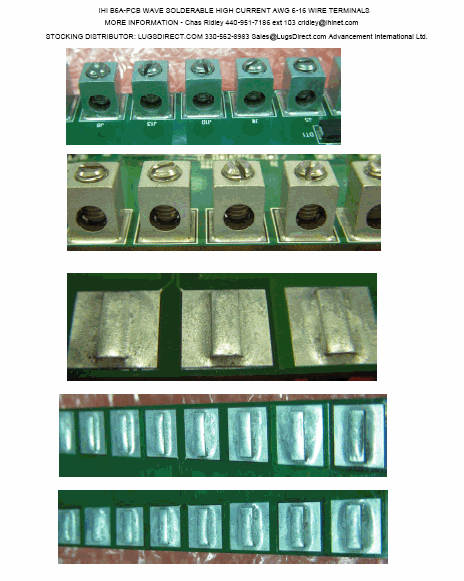 IHI Brand B6A-PCB Wave Soldered PCB terminal connector lug